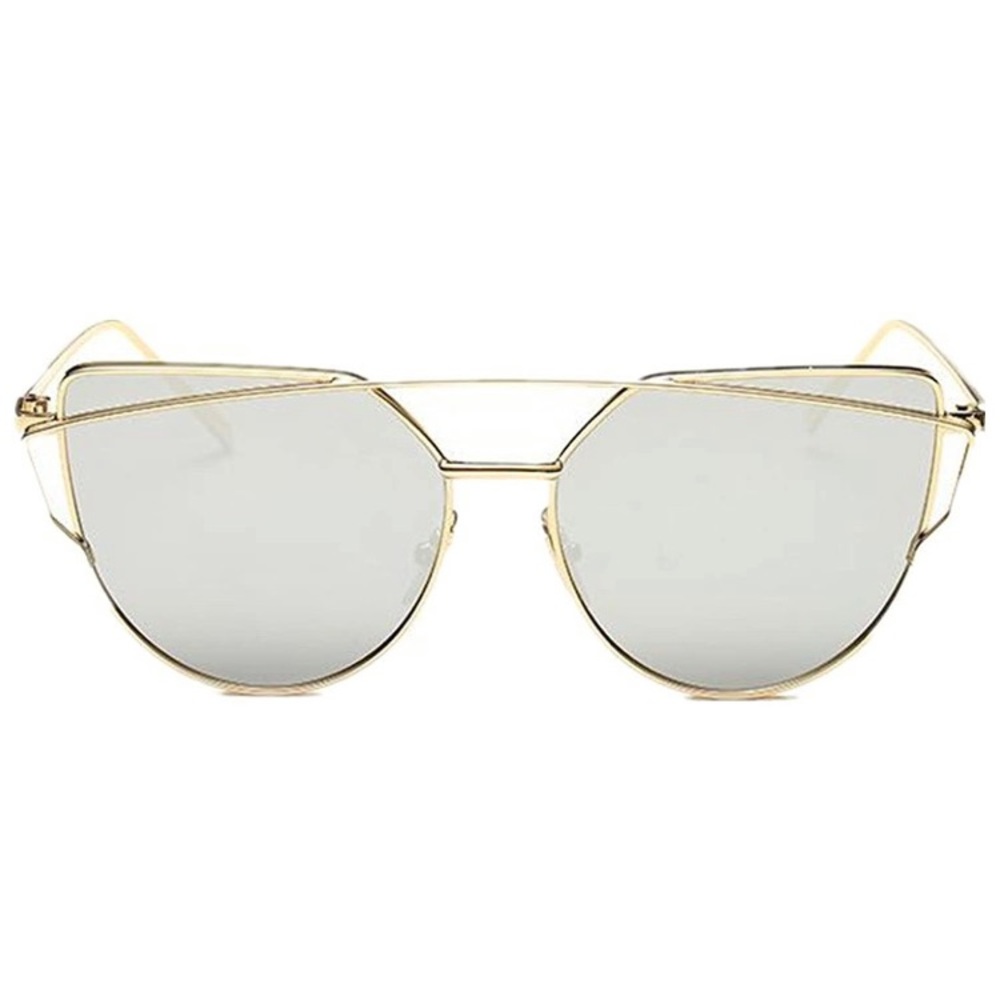 🆕 Cat Eye Mirrored Aviator Oversized Sunglasses - Picture 2 of 4